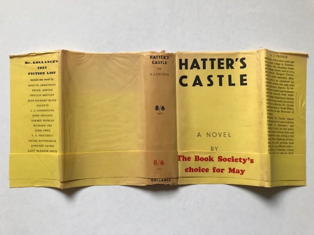 aj cronin hatters castle first edition4
