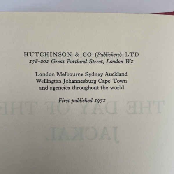 frederick forsyth the day of the jackal signed firsted3