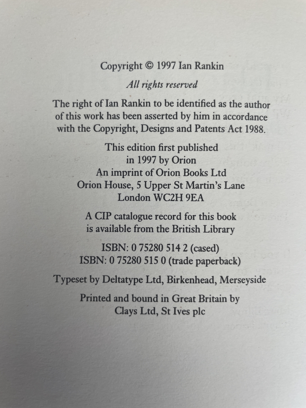 ian rankin black and blue first edi2