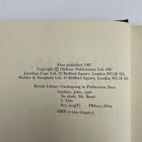 john gardner no deals mr bond first edition2