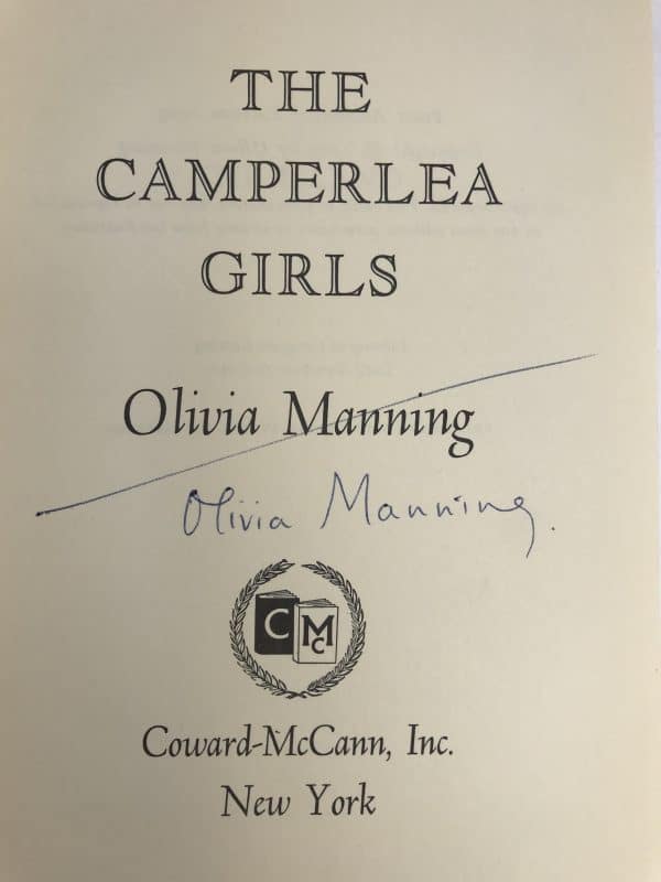 olivia manning the camperlea girls signed 1st ed3