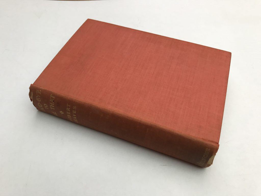 robert graves goodbye to all that signed 1st ed4