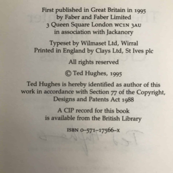 ted hughes the dreamfighter signed first3