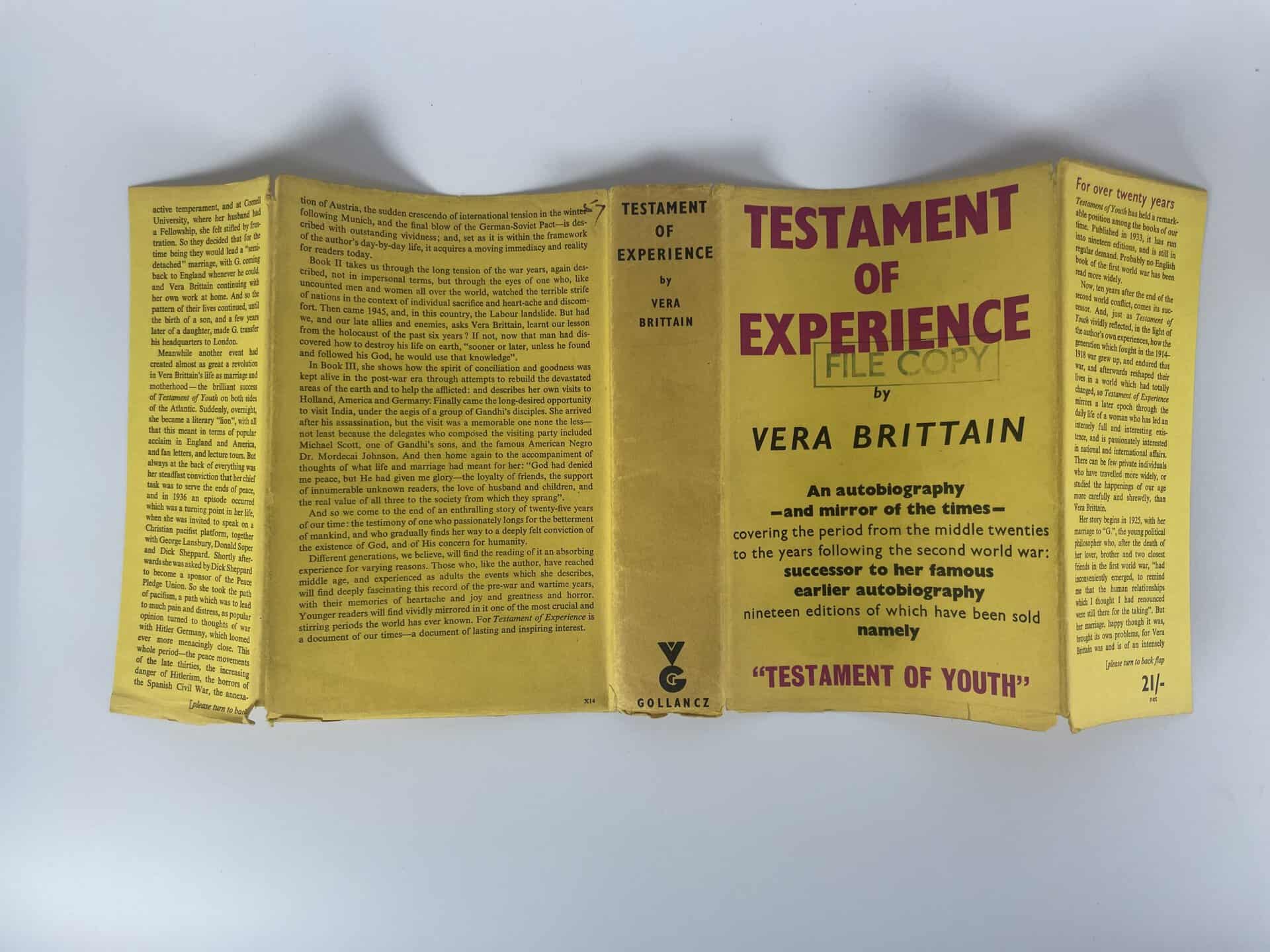 vera brittain testament of experience first ed5