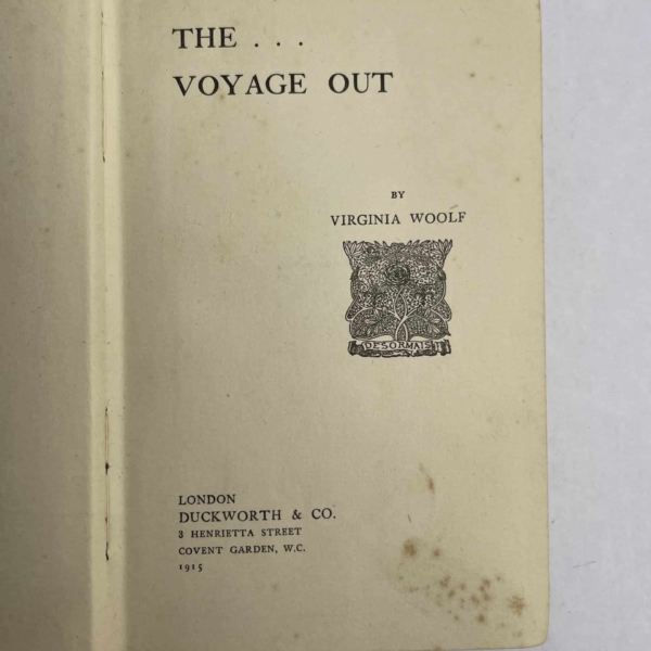 virginia woolf the voyage out first ed2