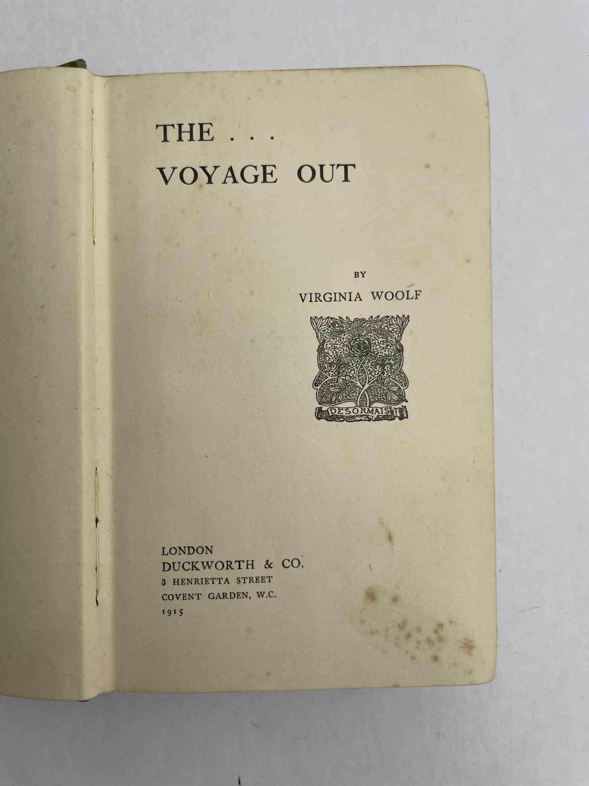 virginia woolf the voyage out first ed2
