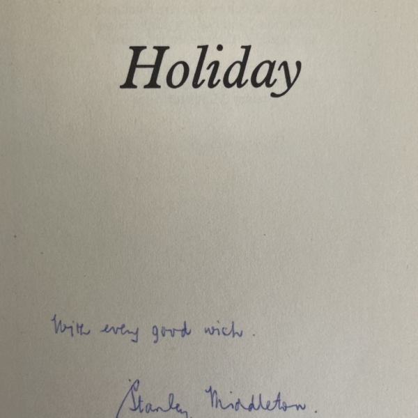 stanley middleton holiday signed first ed2