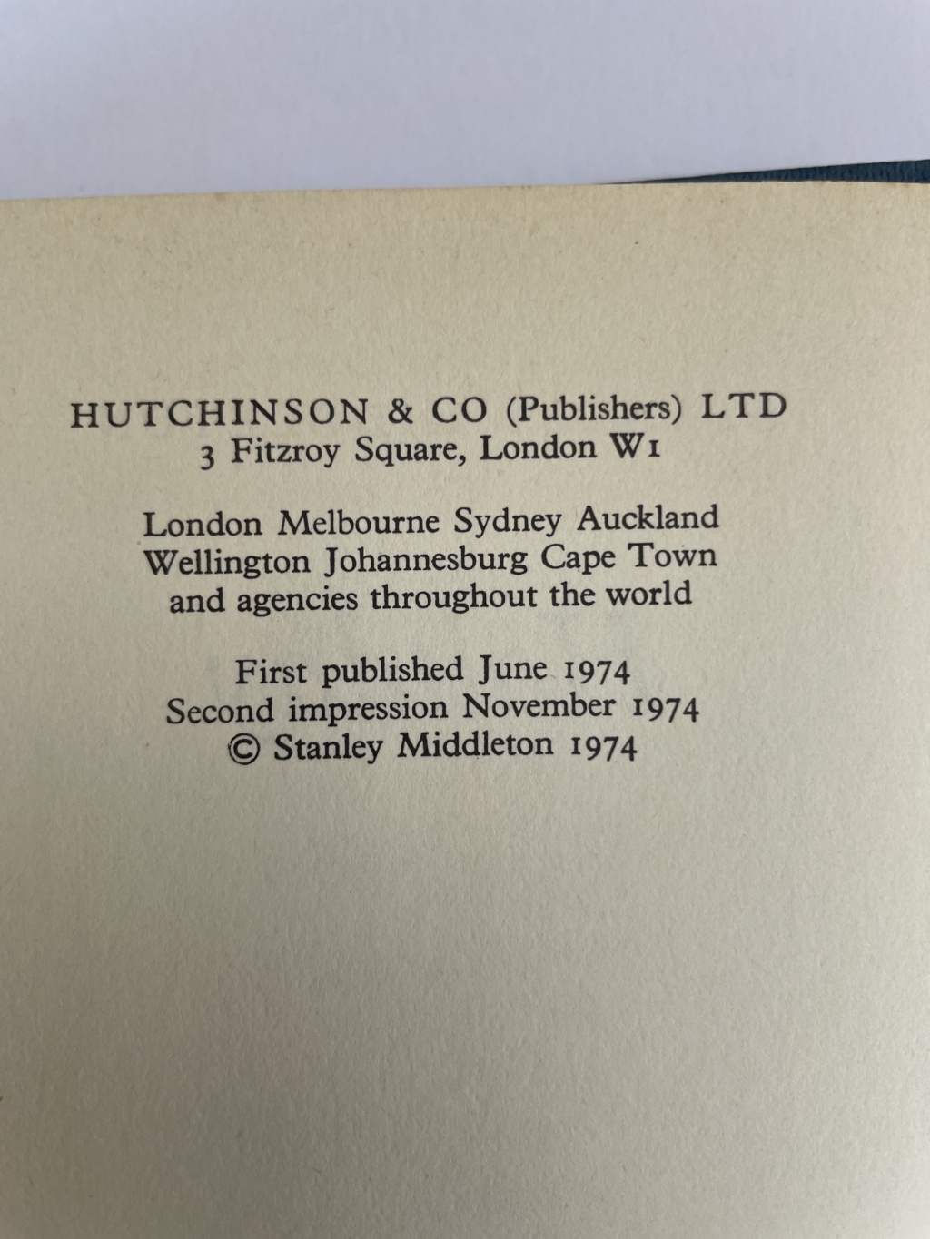 stanley middleton holiday signed first ed3