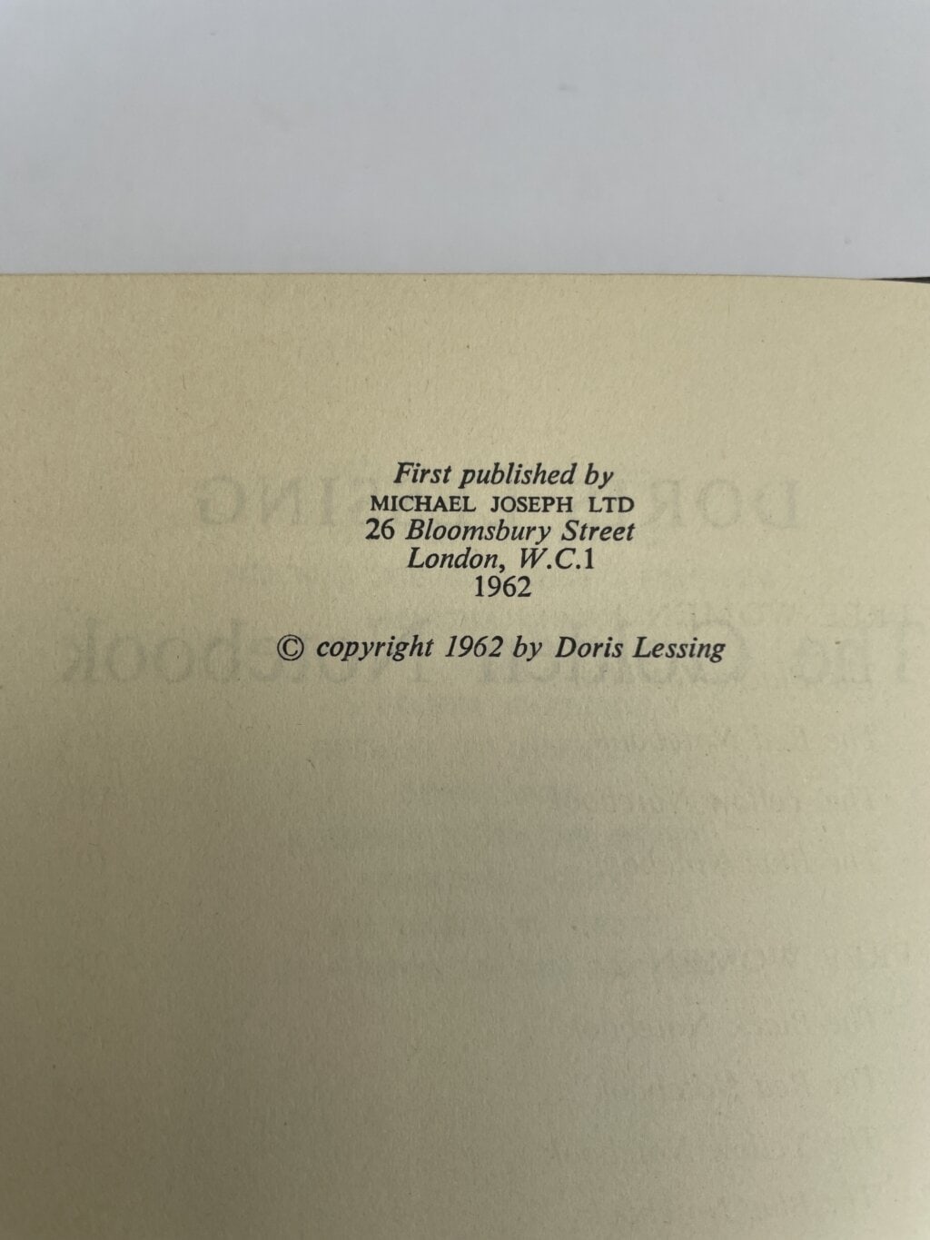 doris lessing the golden notebook first2