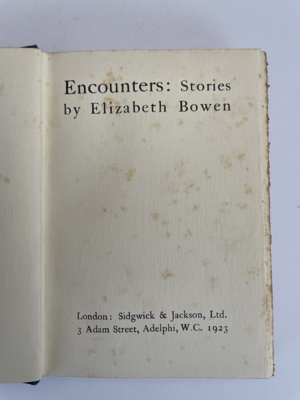 elizabeth bowen encounters first ed2