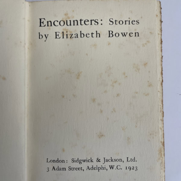 elizabeth bowen encounters first ed2