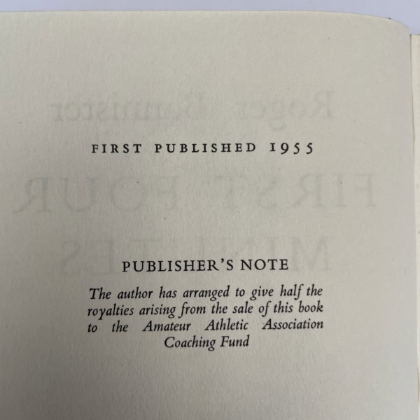 roger bannister first four minutes first ed2