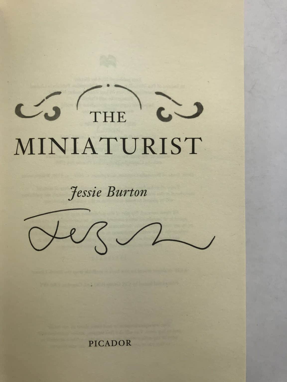 jessie burton the miniaturist signed first edition2