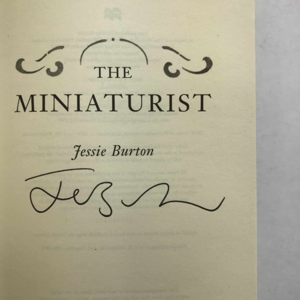 jessie burton the miniaturist signed first edition2