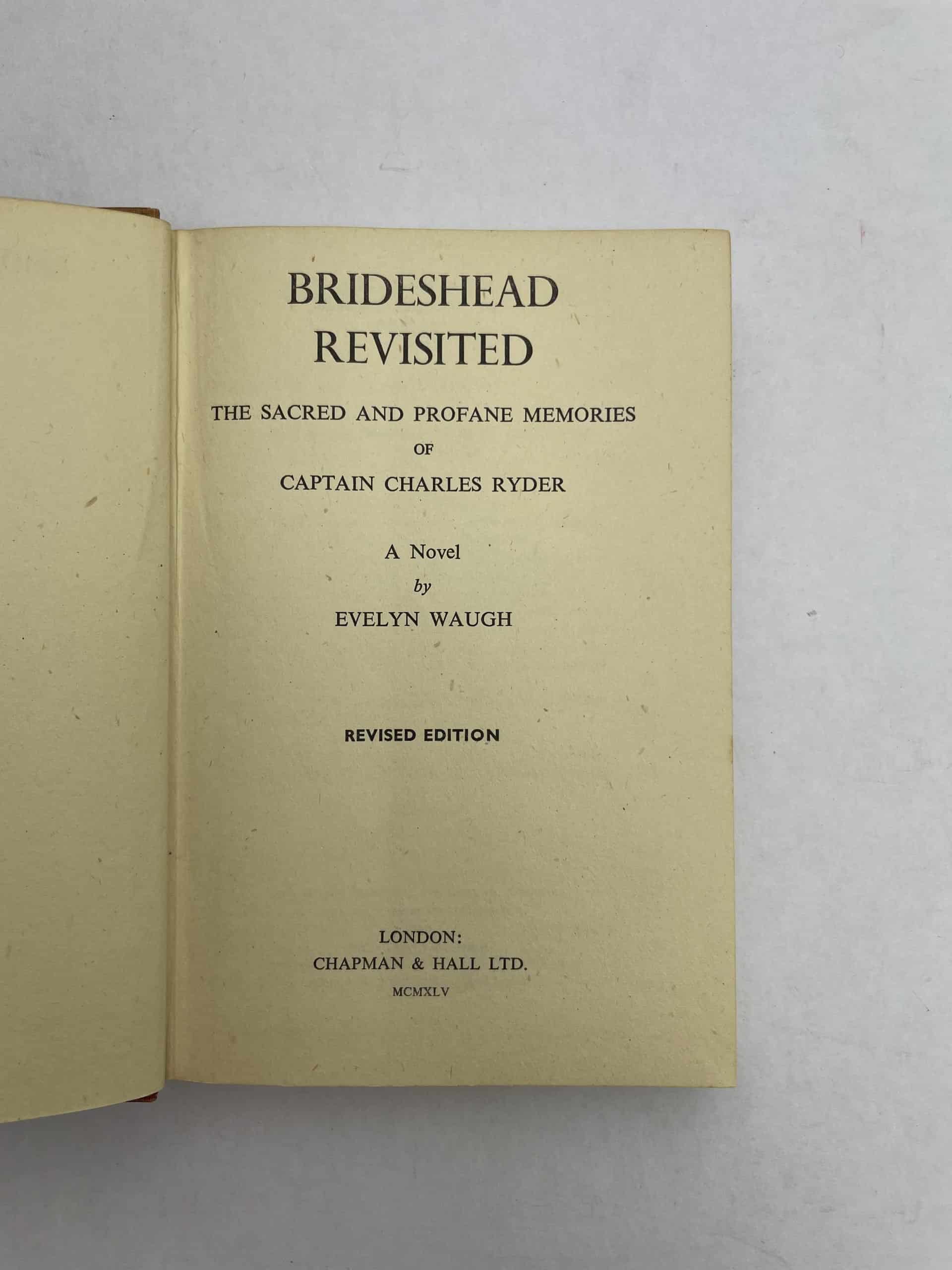 evelyn waugh brideshead revisited first ed2