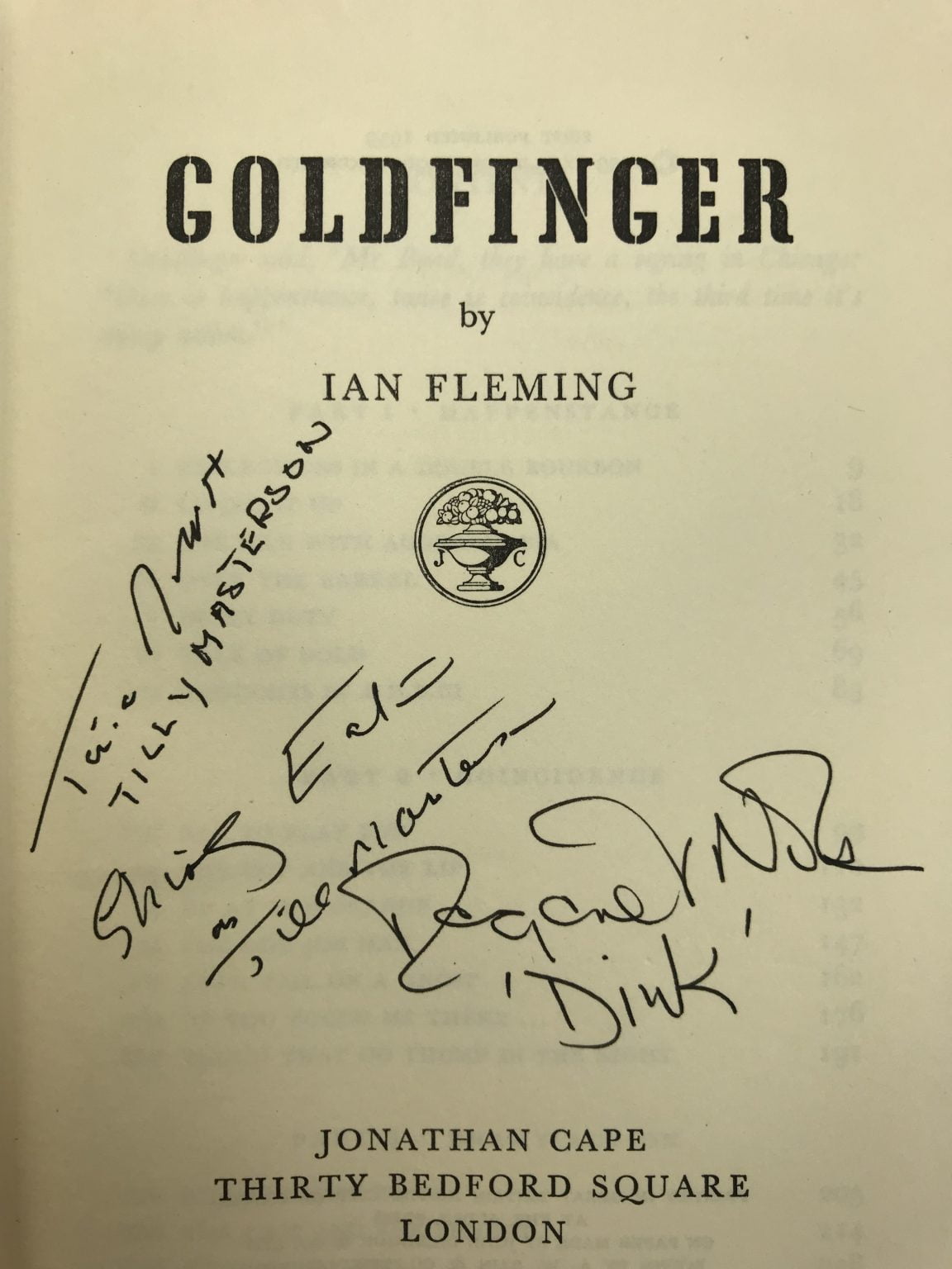 ian fleming goldfinger signed by the golden girls2