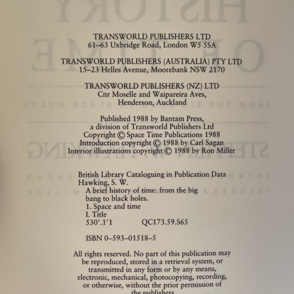 stephen hawking a brief history of time first 2