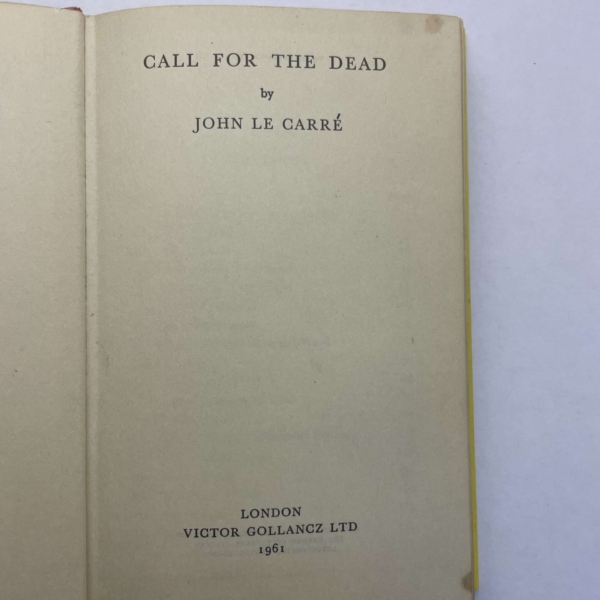 john le carre call for the dead signed first4