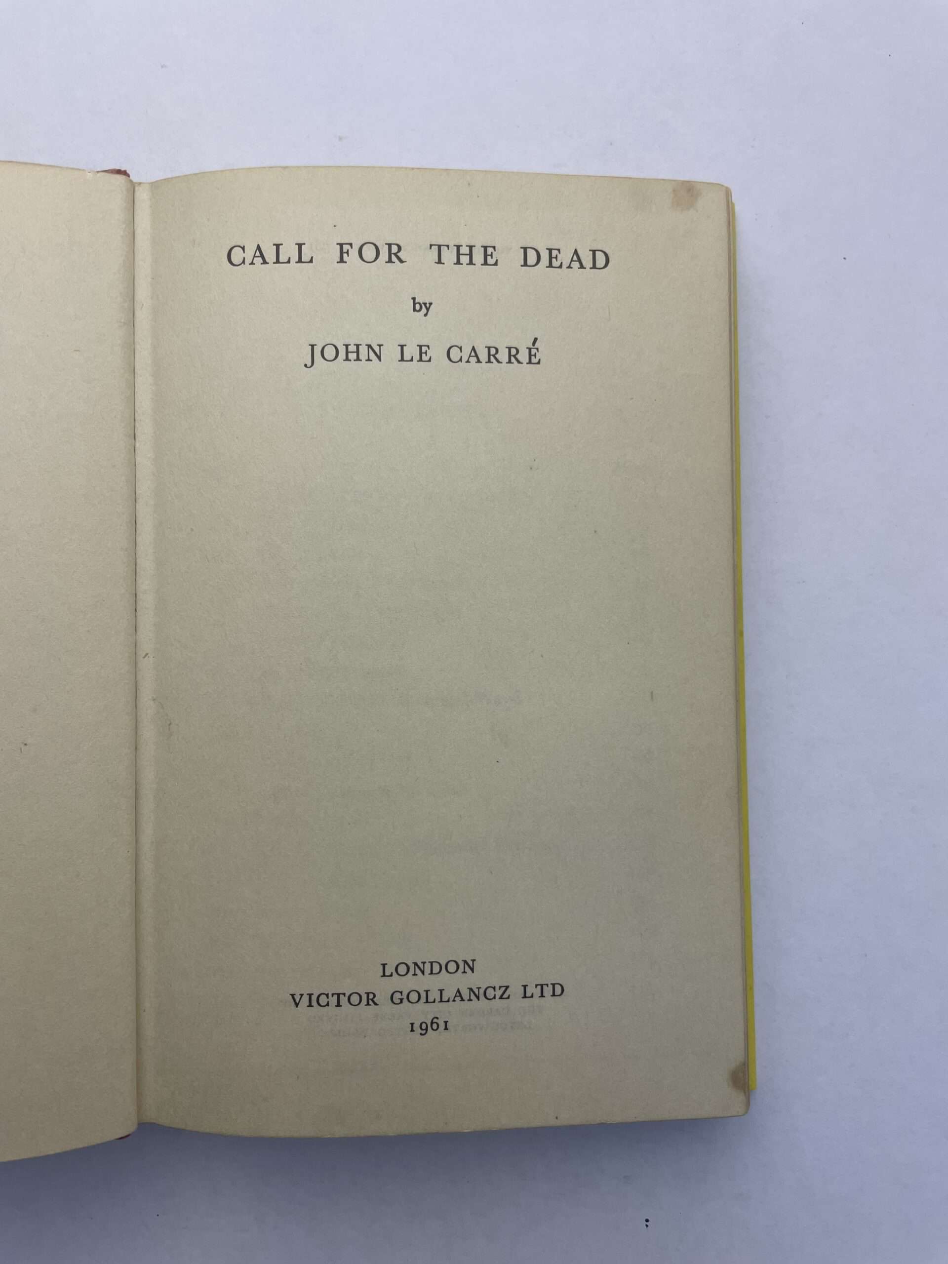 john le carre call for the dead signed first4