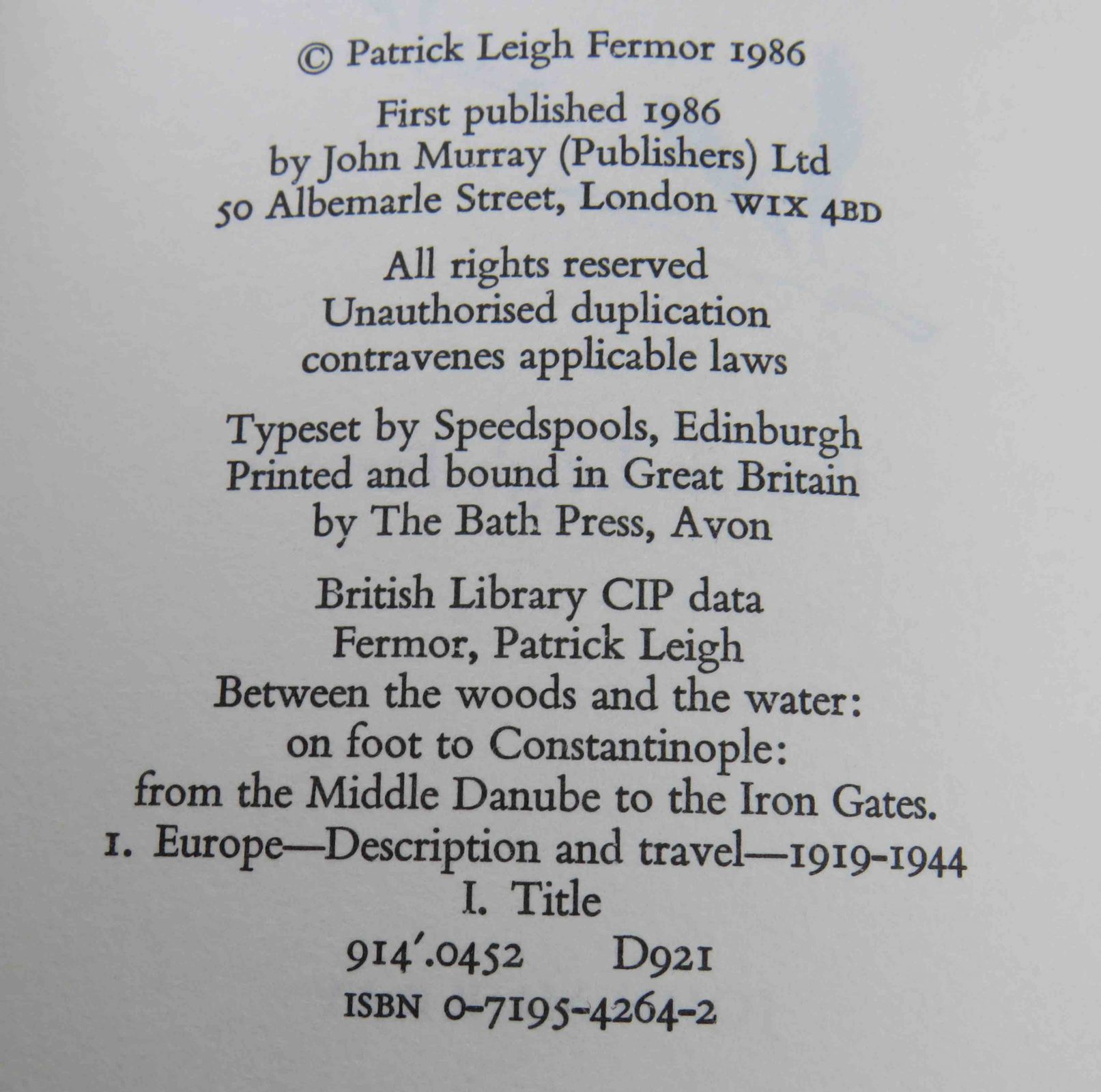 between the woods and the water by patrick leigh fermor
