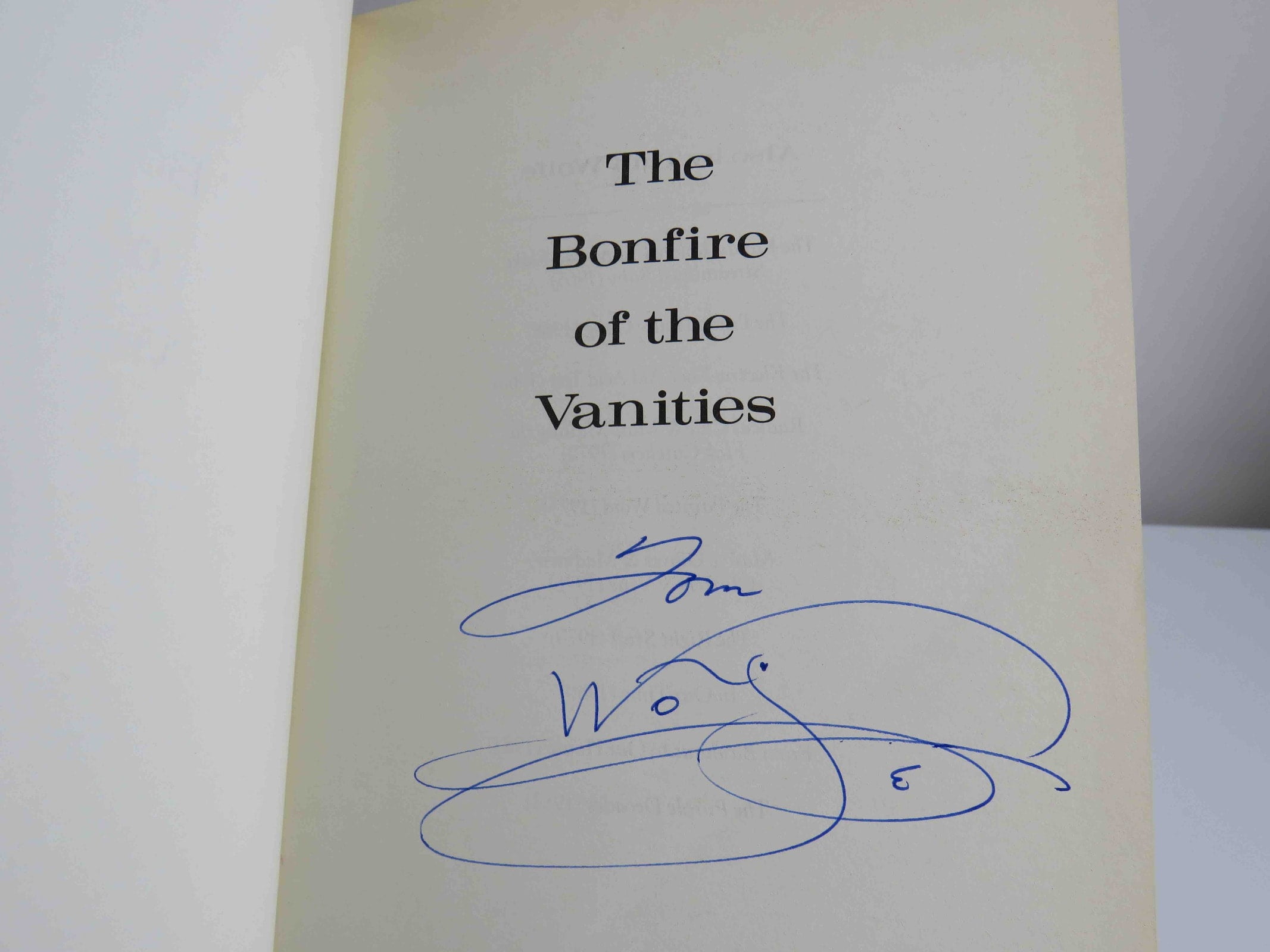 Tom Wolfe - The Bonfire of the Vanities - First UK Edition - SIGNED