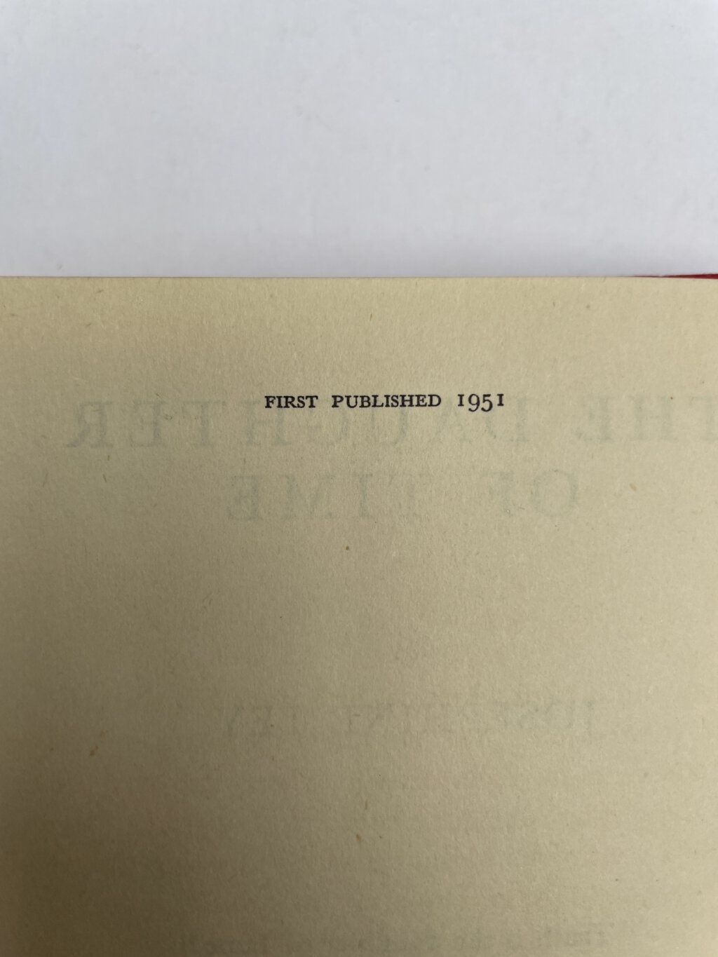 josephine tey the daughter of time first ed2