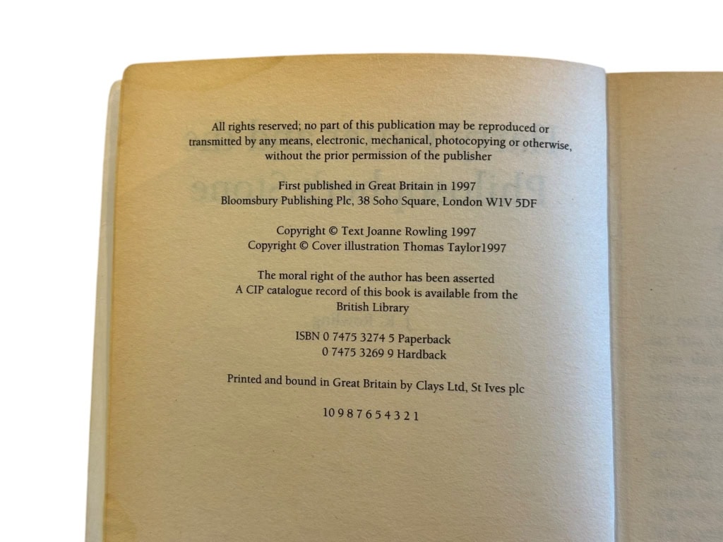 Philosopher Stone first edition20