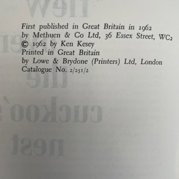 ken kesey one flew over the cuckoos nest first 2