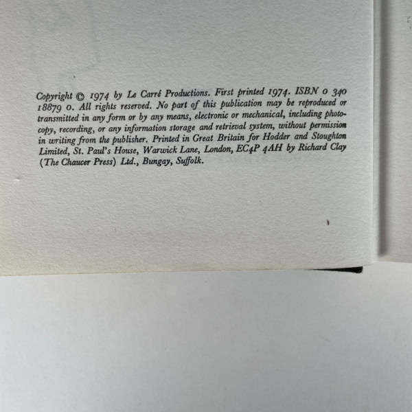 john le carre ttss first edition 2