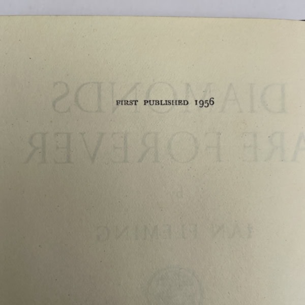 ian fleming diamonds are forever first ed2