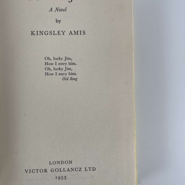 kingsley amis lucky jim first edi2