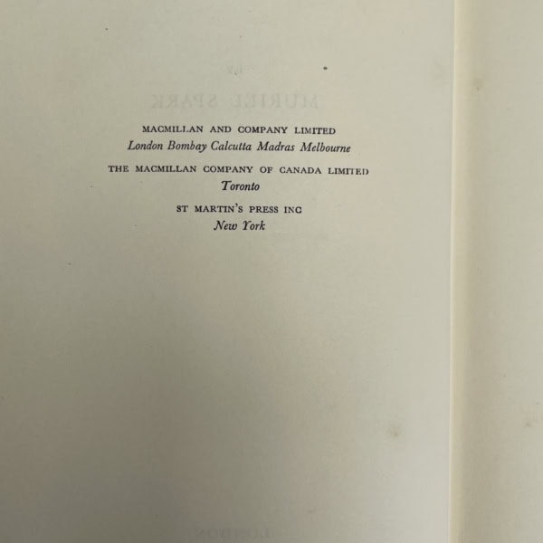 muriel spark the comforters first edition3