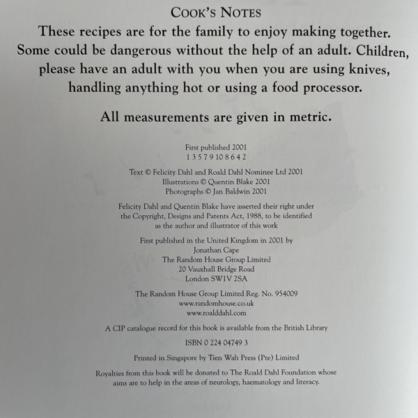 roald dahl even more revolting recipes signed first 3