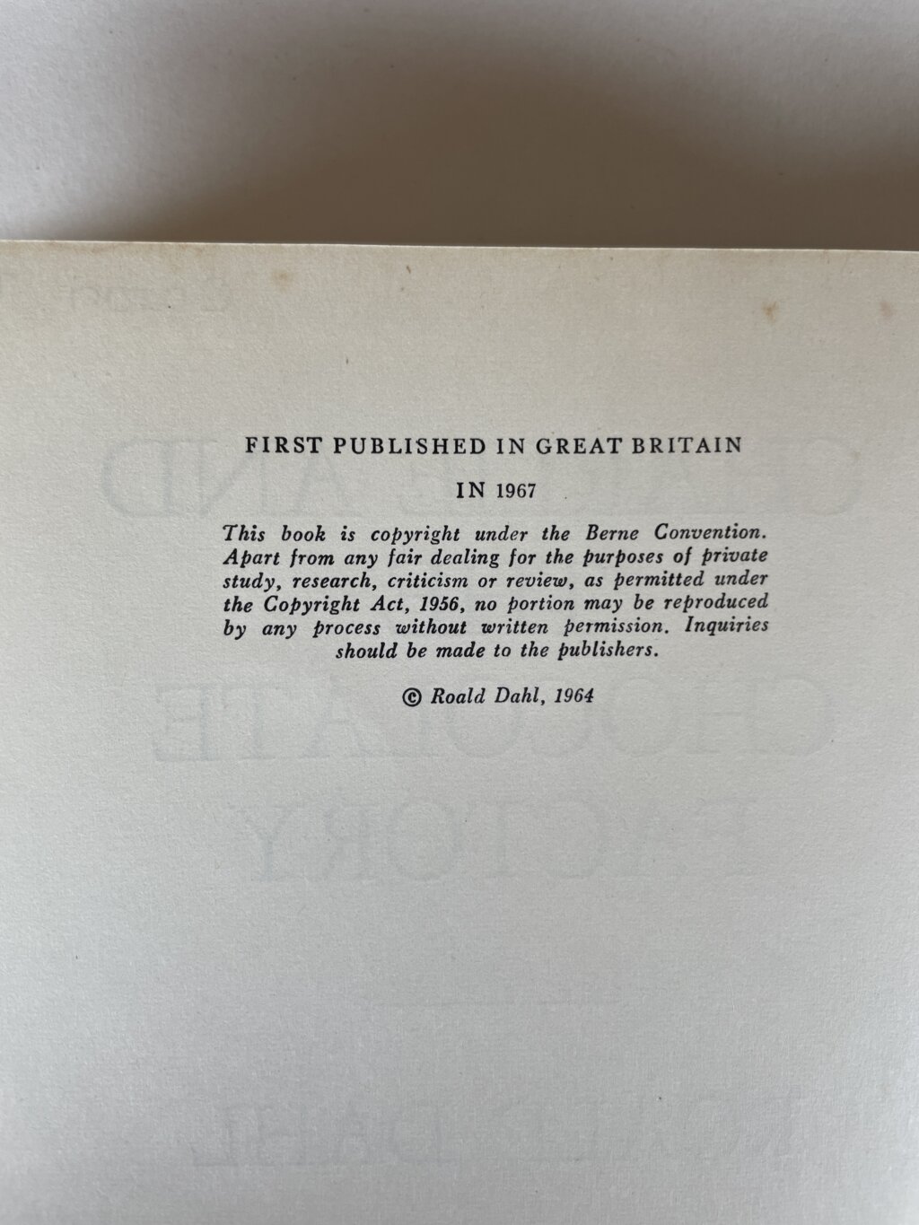 roald dahl charlie and the chocolate factory first2