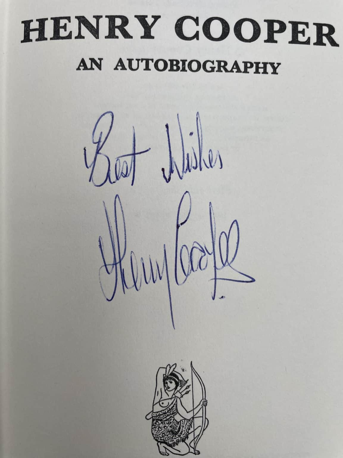 henry cooper autobiography signed 2