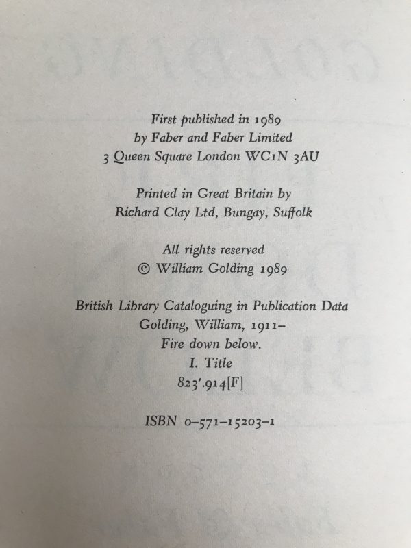 william golding trilogy first editions5