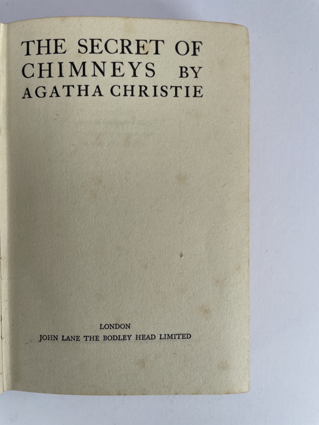 agatha christie the secret of chimneys first edition2