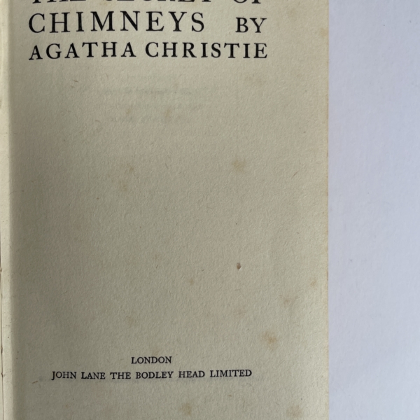 agatha christie the secret of chimneys first edition2