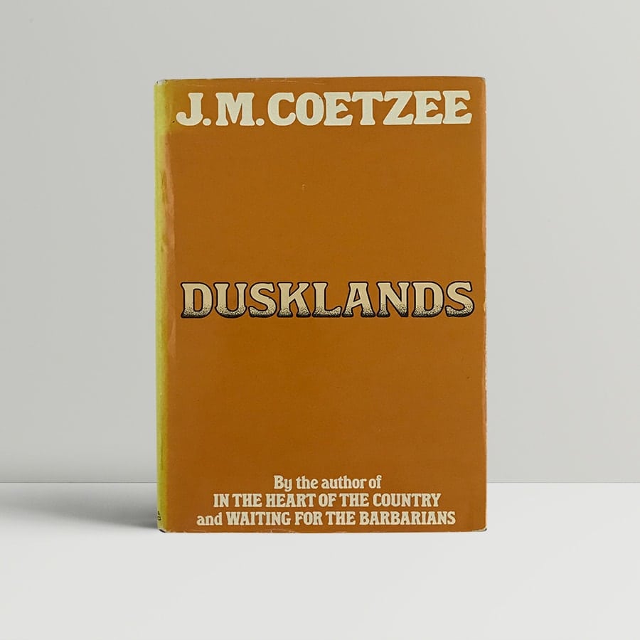 coetzee j m dusklands first uk edition