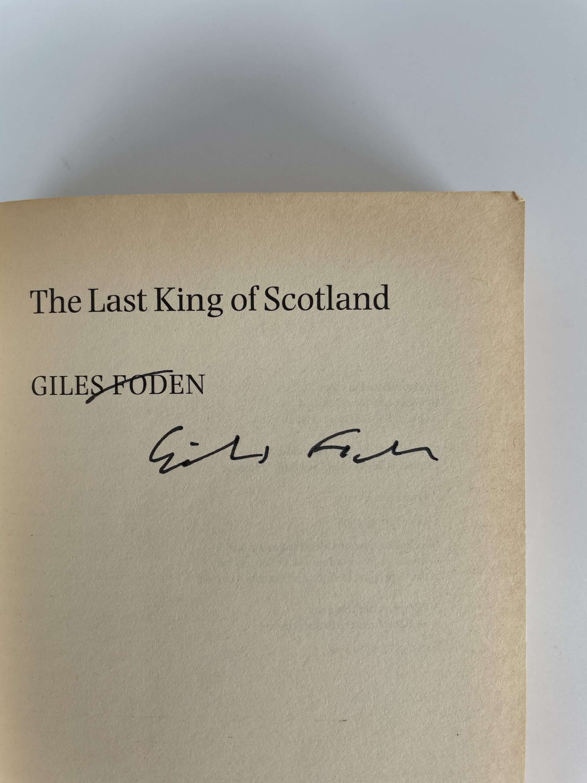giles foden the last king of scotland signed first 2
