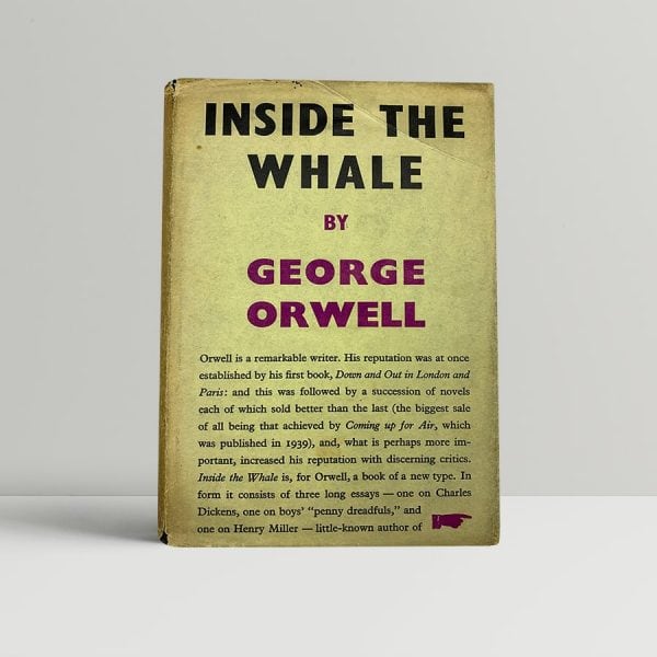 orwell george inside the whale first uk edition 1940