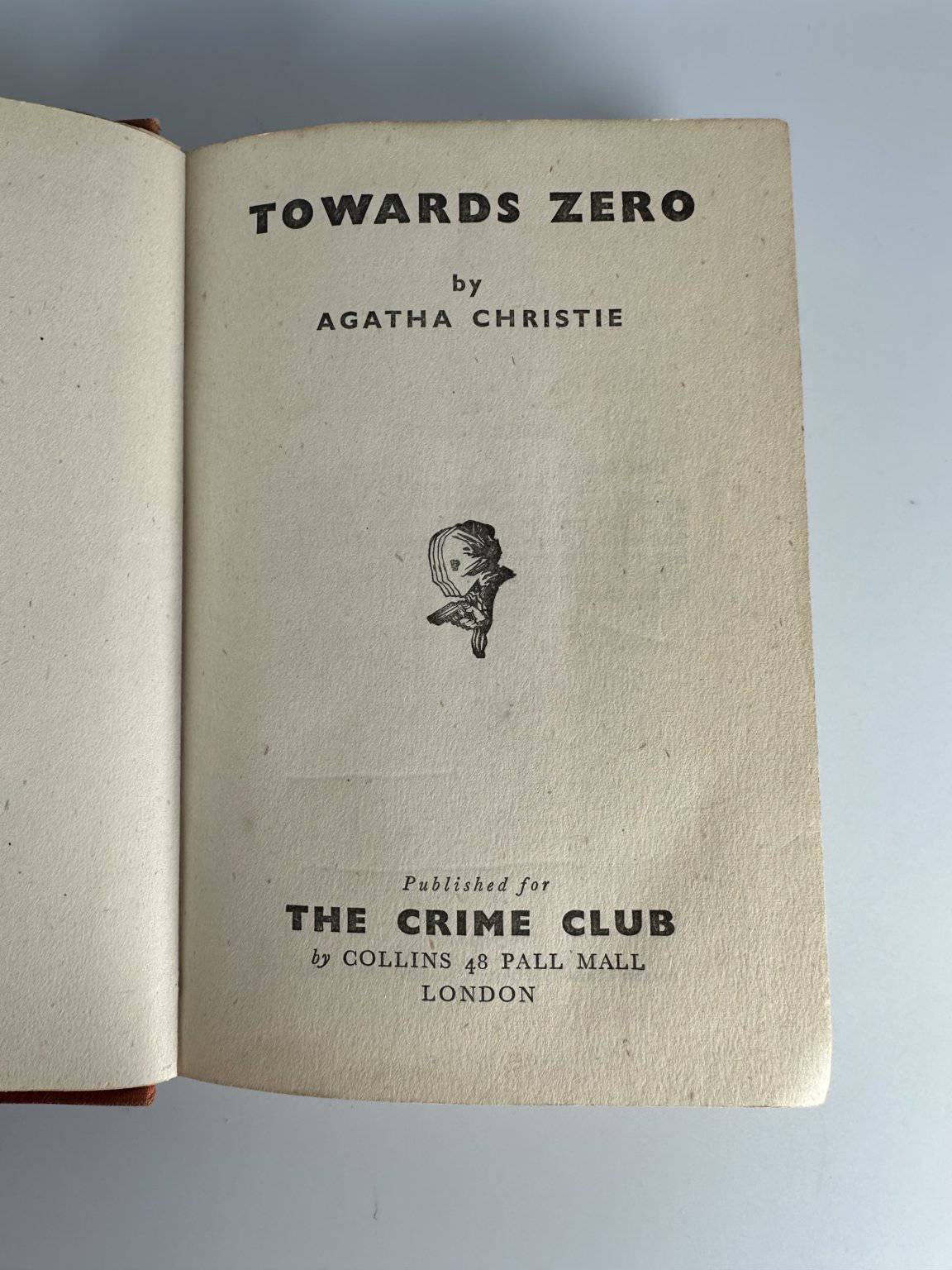 agatha christie towards zero first edition4