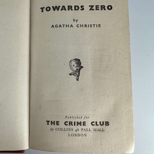 agatha christie towards zero first edition4