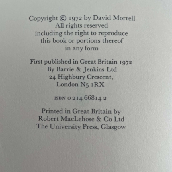 david morrell first blood signed first edition3