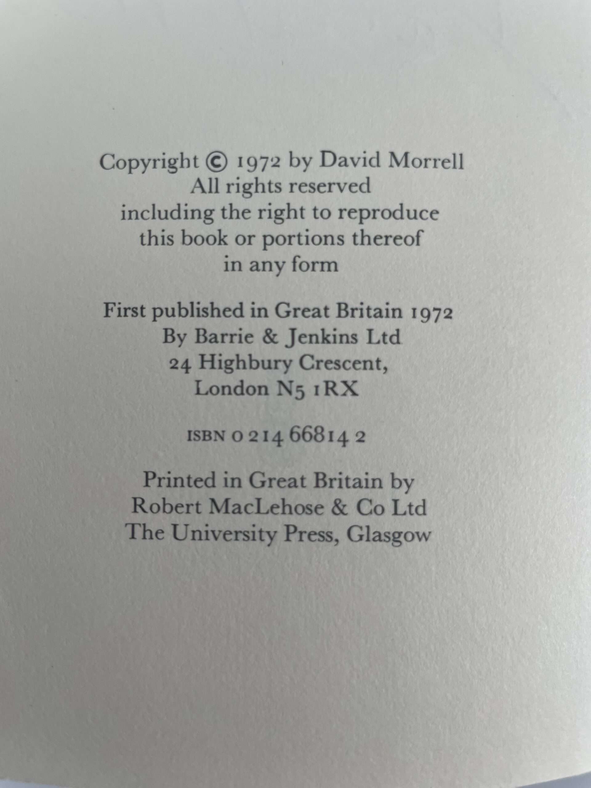 david morrell first blood signed first edition3