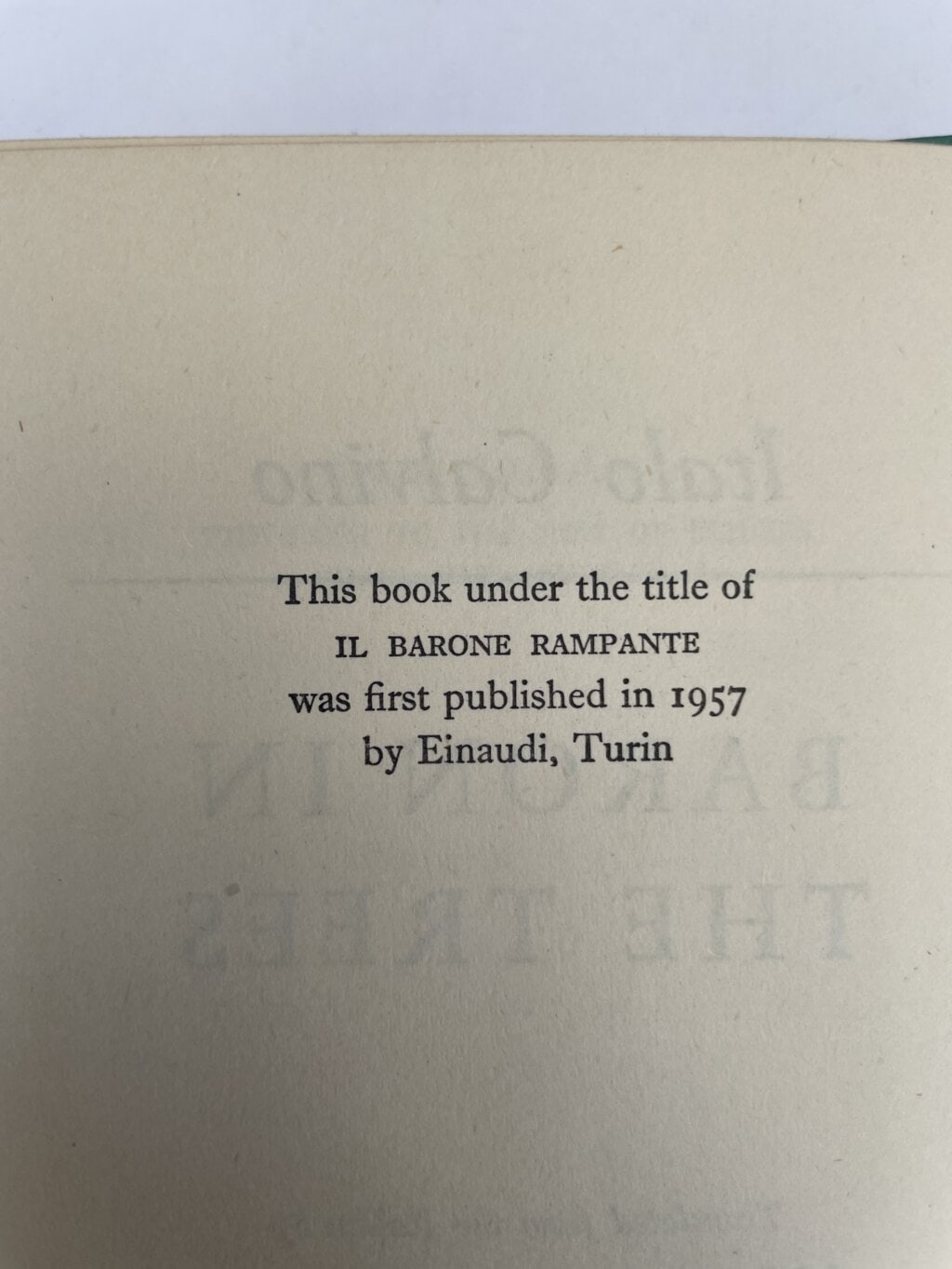 italo calvino baron in the trees first 2