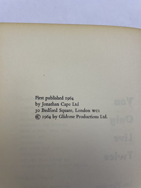 Ian Fleming You Only Live Twice First Uk Edition 1964
