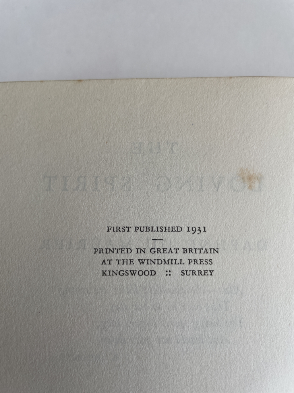 daphne du maurier the loving spirit first editiion2