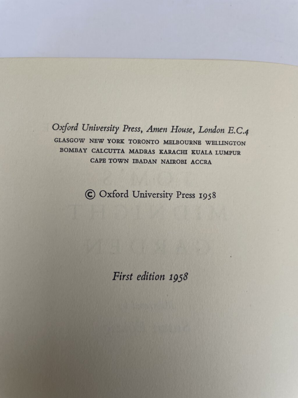 philippa pearce tos midnight garden first ed2