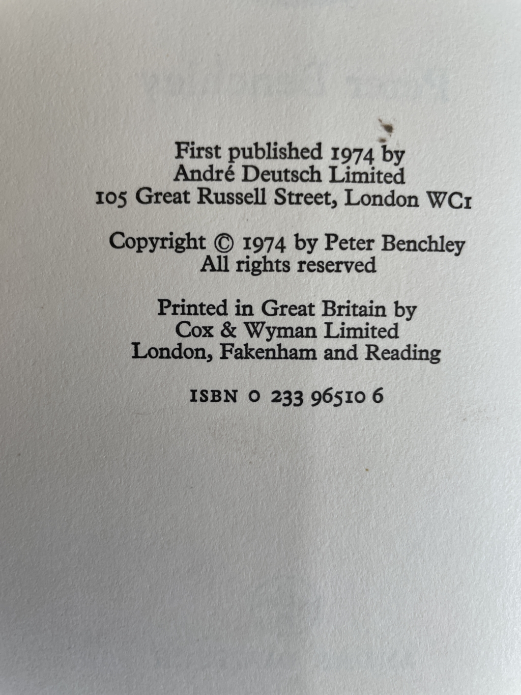 peter benchley jaws first edition2